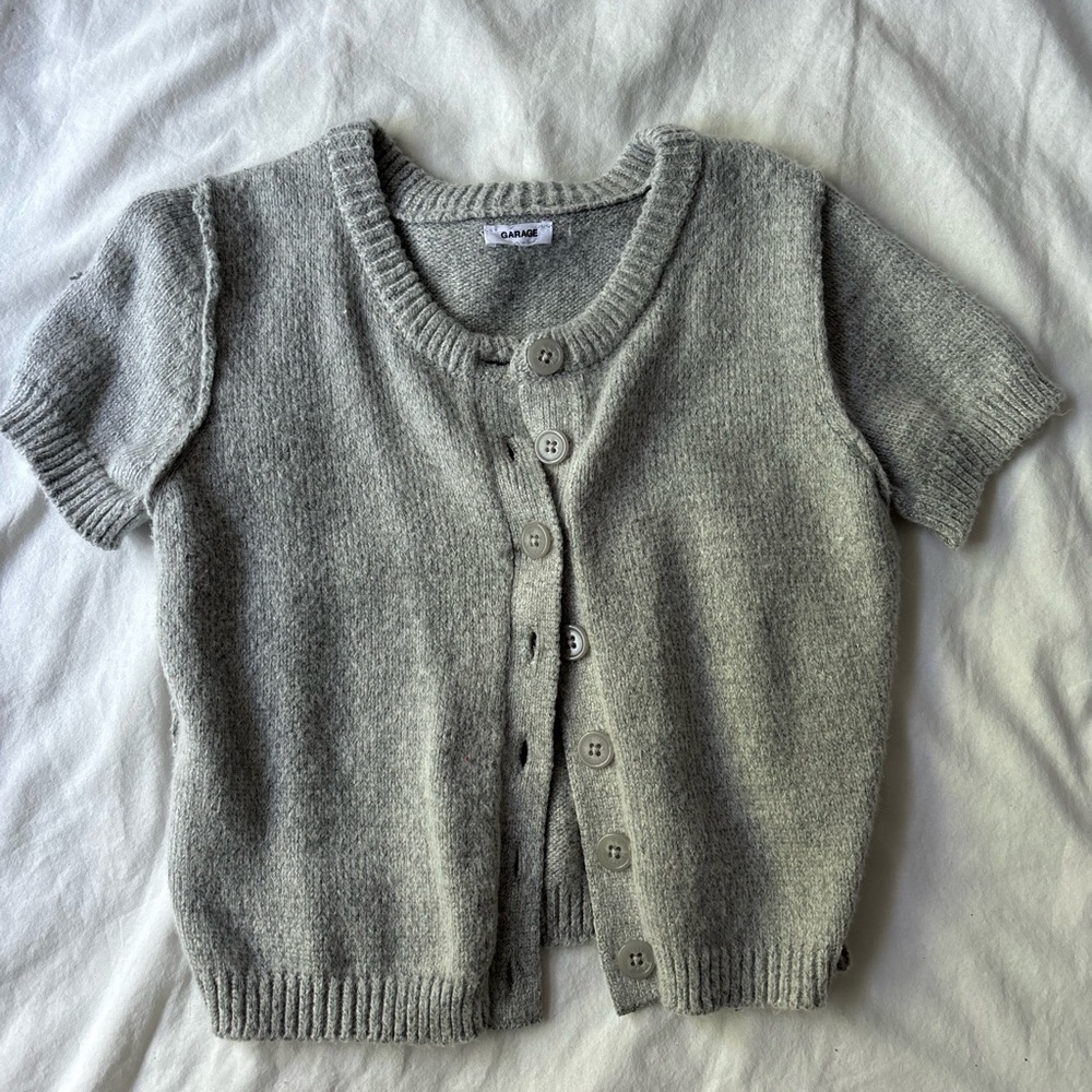 Garage Gray Knit Button-Up Cardigan